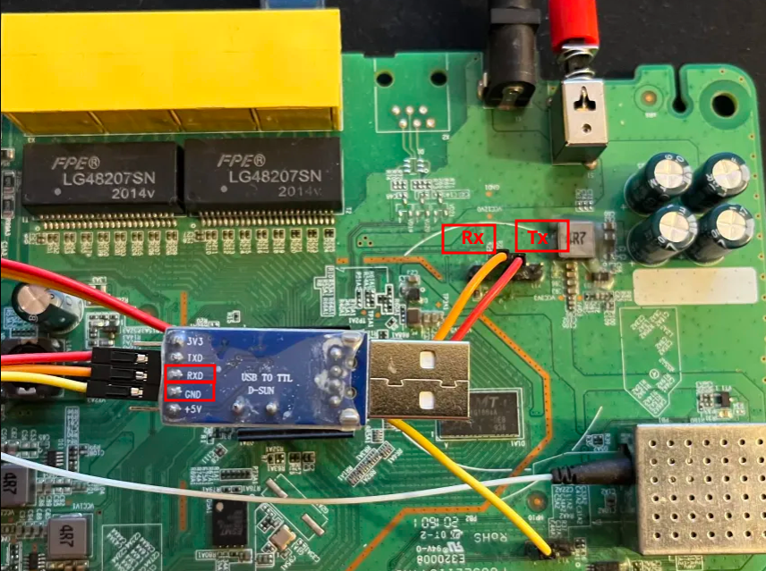 Crossed wiring of the converter
